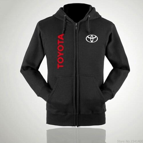 Winter Autumn Man Women Hoodies Zipper Toyota Sweatshirt Jumper Tops solid colour Hooded