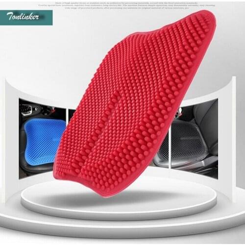 Tonlinker 1pcs 3D Graininess Car styling Silicone Universal ventilation Seat cover & Supports For Ford/Toyota/Benz/Nissan/VW ECT