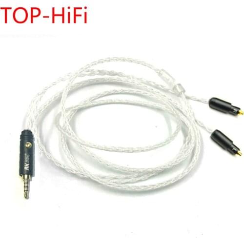 TOP-HiFi 3.5/2.5/4.4 RSA/ALO Balanced 8core Headphone Upgrade Cable For Shure SRH1540 SRH1840 SRH1440 Earphones