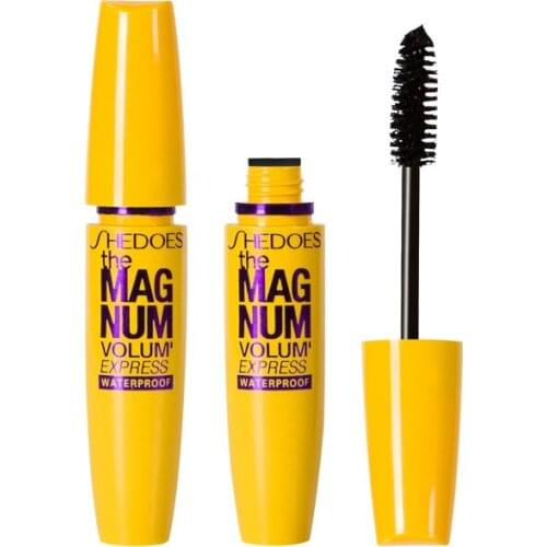 Mascara Yellow Tube Thick Curling Waterproof Lasting Black Concentrated Eye Mascara Cosmetics Dropshipping