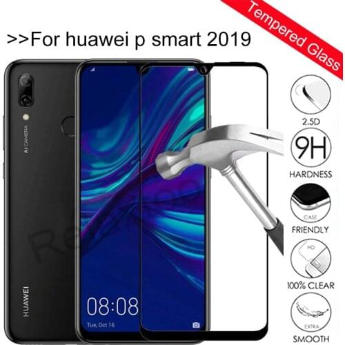 Full Cover Tempered Glass For Huawei P Smart 2019 Screen Protector PSmart 2019 POT-LX3 POT-LX1 6.21 inch Protective Glas Film 9H
