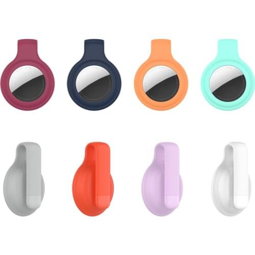 For Apple Airtag Bracelet Clip TPU Steel Clip Case Keychain Silicone Anti-lost Cover Sleeve Protective Case Holder For Air Tag