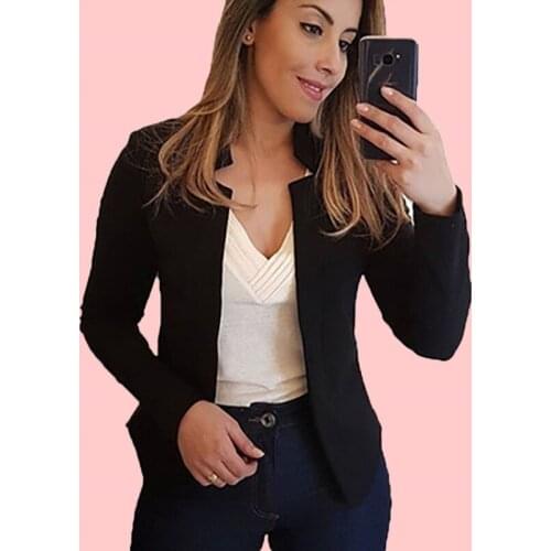 2020 womens suit autumn and winter fashion thin section long-sleeved cardigan casual blazer jacket suit womenS-XXXL