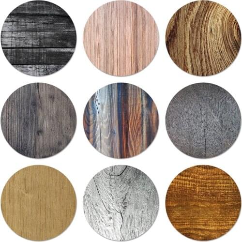 58mm Wood grain abstract texture Icons Pins Badge Decoration Brooches Metal Badges For Clothes Backpack Decoration