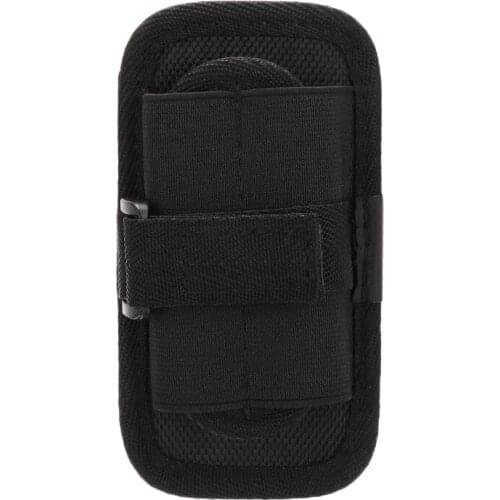 1PC 120mm LED Flashlight Torch Holder Nylon Clip Pouch Holster Cover Case Belt Black 360Degree Hunting Lighting Accessory