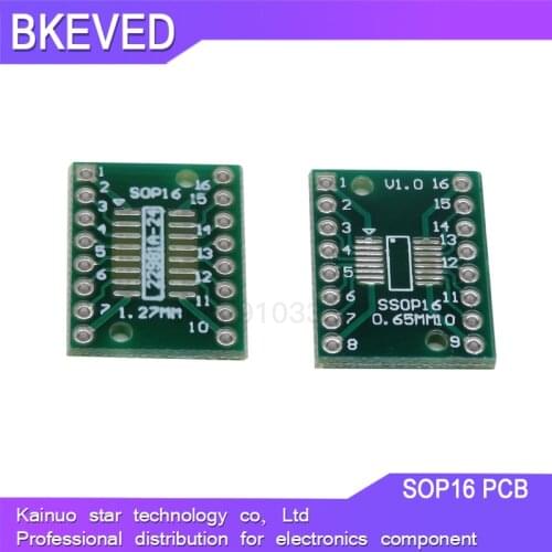 10PCS TSSOP16 SSOP16 SOP-16 SOP16 to DIP16 Transfer Board DIP Pin Board Pitch Adapter PCB