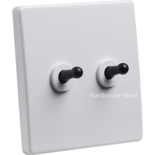 10pcs High Quality 86 Black Painted Solid Copper Lever 1-4 Gang 2 Way Toggle Switch Single Dual Control Wall Lamp Switch 10A220V