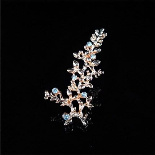 50pcs Crystal Leaf Leaves Rhinestone Applique strass Wedding Hairpin Hair Clip Brooch Decor Garment Sew Appliques Embellishment