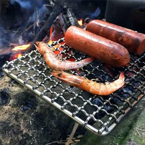 Non-stick Barbecue Mesh Mat Reusable Heat Resistance BBQ Baking Net Pad Kitchen Cooking Smoker BBQ Mat Liner Acc Dropshipping