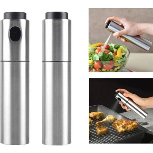 100ML Stainless Steel Oil Spray Bottle For Cooking Diet BBQ Salad Baking Dispenser Water Pump Kitchen Accessories
