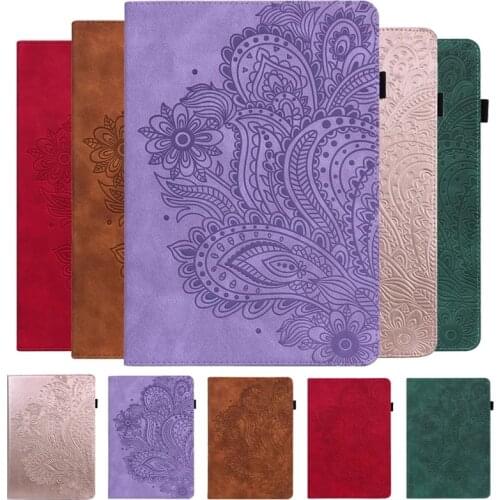 Case For Huawei Matepad 11 Cover Embossed Flower PU Leather Wallet Stand Tablet Funda For Huawei Matepad 11 Case 2021