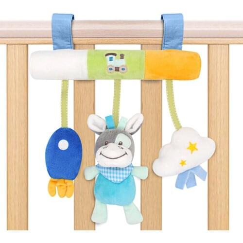 Baby Stroller Car Seat Toy Baby Bed Plush Hanging Giraffe Toy Pendant With Ringing Bell Baby Accessories