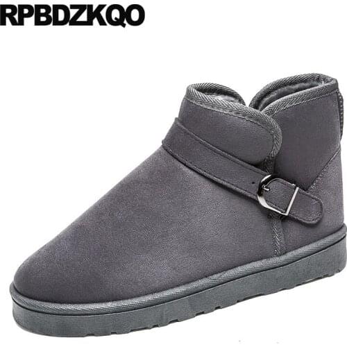 Shoes designer casual suede faux fur mens winter boots warm plus size booties cheap snowboot australian ankle snow 2018 short