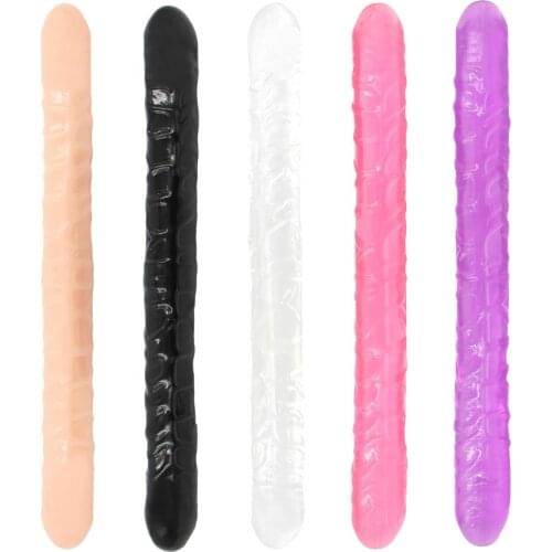 New 5 Color Long Double Dong Dildos Realistic Penis for Women Vagina Anal Soft Dildo Sex Toys for Woman Lesbian Adults Sexy Shop