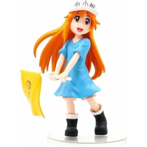 19cm Japanese anime figure Cells at Work! Platelet with flag action figure collectible model toys for boys