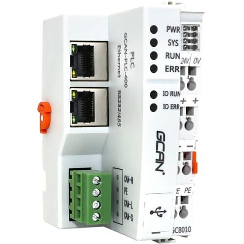 New original GCAN micro PLC with software, ethernet PLC connected with HMI for industrial automation process