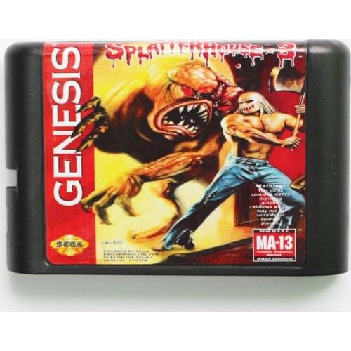 SplatterHouse Part 3 Game Cartridge Newest 16 bit Game Card For Sega Mega Drive / Genesis System