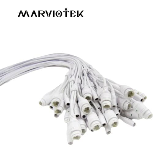 Ip camera module video power cctv cable with rj45 and dc 12v port,support ip camera tail wire 720p 1080p 3/4/5/6mp