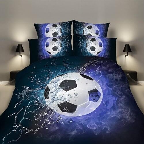 Bedding Sets 2/3pcs 3D Duvet Cover Bed Sheet Pillow Cases Size EU/CN/US Queen King Blue Football outbreaks