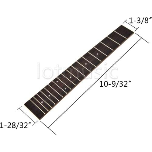 Concert Ukulele Neck with Fretboard for 23 Inch Hawaii Guitar 18 Frets Okoume Rosewood