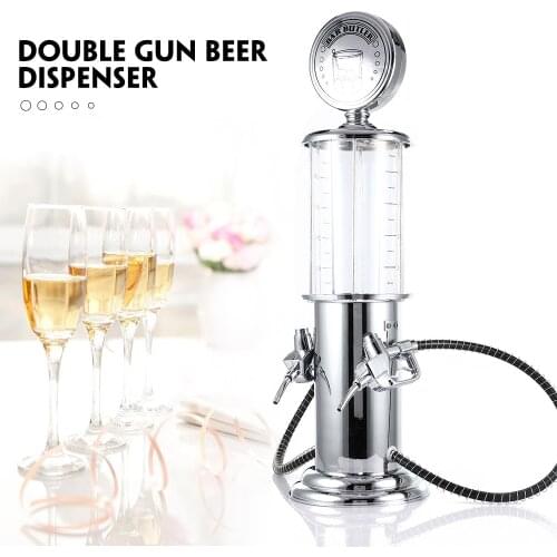 Creative Gas Station Wine Separator Transparent Beer Decanter Single Gun Double Gun Wine Pourers for Bar Party Kitchen Dinner