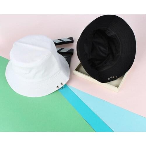Fishing Fisherman Summer Sun Hat Casquette Ring Harajuku Bucket Hat Men Women K Pop Bob Outdoor Beach Sun Hat Black White Panama