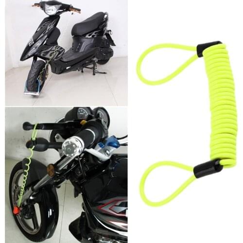Hot Motorbike Motorcycle Alarm Disc Lock Security Spring Reminder Cable Red Bicycle Scooter Security Tool Car Accessories hot