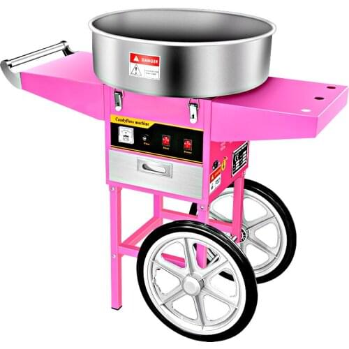 Cotton candy machine commercial automatic cotton candy machine with trolley electric children girl fancy brushed cotton candy