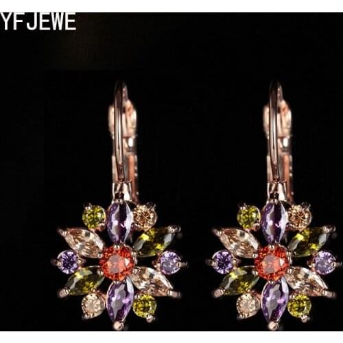 YFJEWE Fashion Gold Crystal Earrings Brincos Perle Pendientes Bou Pearl Earrings For Woman Wholesale Christmas Gifts E489