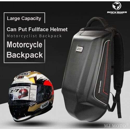 ROCK BIKER 41L Waterproof Motorcycle Backpack Hard Shell Backpack Anti Theft Travel Bags Black For Women Men Baggage New Arrival
