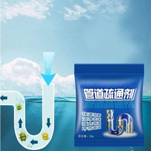 50g Sewer Unclogging Pipe Dredging Agent Kitchen Toilet Bathroom Drain Deodorant