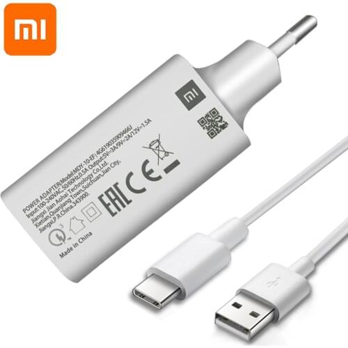 Xiaomi Redmi 10X 10 Ultra Note 9 9s Quick Charger USB EU Plug 18W Adapter Fast Charging Type C Cable For Mi Note 10 Lite 9 9se