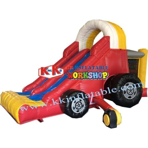 Factory supply car theme bounce castle inflatable jumping bouncer slide for kids