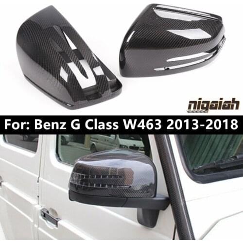 Dry Carbon Fiber W463 Mirror Covers For Mercedes Benz GLE GLS GL R M G Class 2013-2018 Side Rearview Mirror Cap Replacement