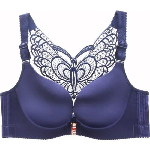 Sexy Plus Size Bras For Women Seamless Bra Push Up Lingerie Backless Bralette Front Closure Brassiere Big Large Cup Underwear #D