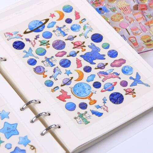 1 pcs DIY Colorful Cute Star Heart Fast food kawaii Stickers Diary Planner Journal Note Diary Paper Scrapbooking Albums PhotoTag