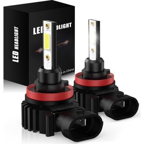 2 Ampoules Canbus H4 LED H7 H11 Mini Turbo Car Headlight Bulb HB4 HB3 H9 H8 H10 9005 9006 9012 hir2 H1 Mini Size Auto Fog Light