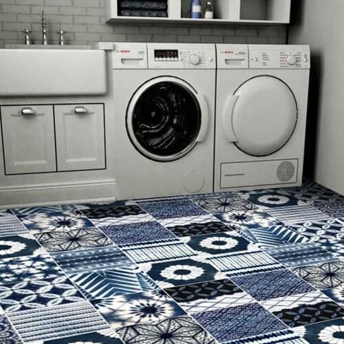 3D Floor Stickers Waterproof Tiles Self Adhesive PVC Wallpaper for Bathroom Living Room Home Decor Wear-resistant Walkable