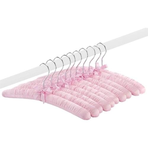 5/10/20pcs Silk Sponger Clothes Hanger Cute Bow Adult Save Space Anti-slip Seamless Clothes Rack Closet Organizer Drying Rack