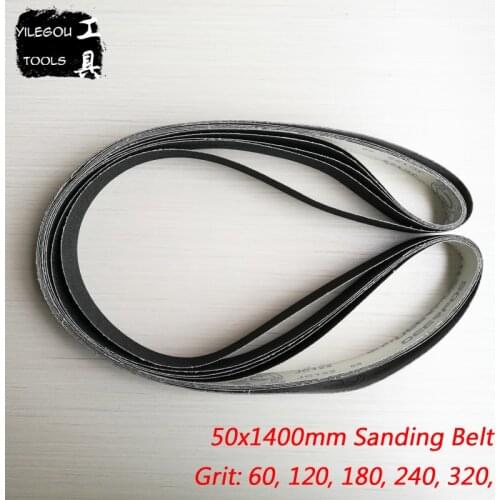 Free Shipping 10 Pieces 50 *1400mm Sanding Belt 1400 * 50mm Carborundum Abrasive Belts For Metal (Grit 60 120 180 240)