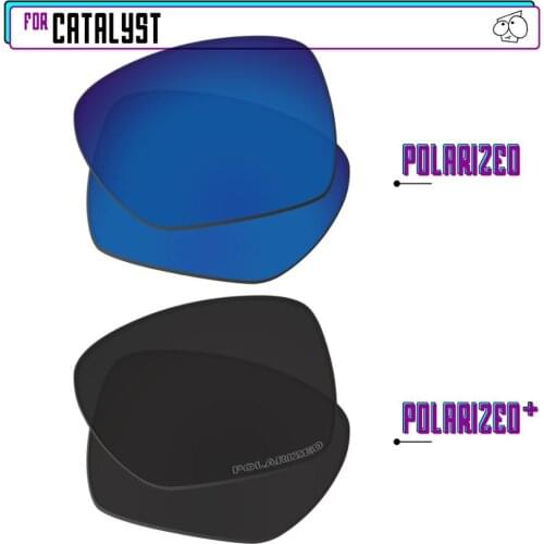 EZReplace Polarized Replacement Lenses for - Oakley Catalyst Sunglasses - BlackPPlus-SapphireP