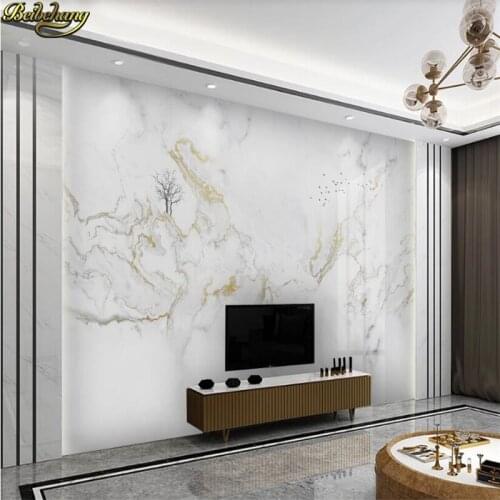 Beibehang Custom White marble Wallpaper landscape painting Photo Wall Papers Home Interior Decor Living Room Ceiling Mural 3D