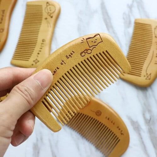 2020 New Wooden Comb Cute Creative Portable Convenient Small Comb Wholesale Tourist Souvenirs