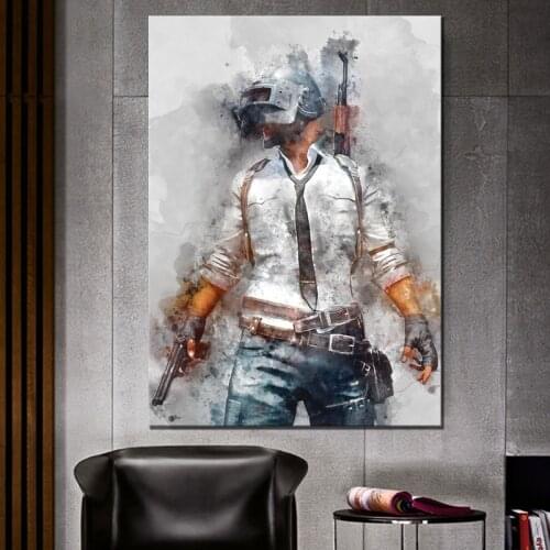Game Play Station Canvas Painting Shooting Game Posters and Prints On Wall Loft Frameless Decoration for Home