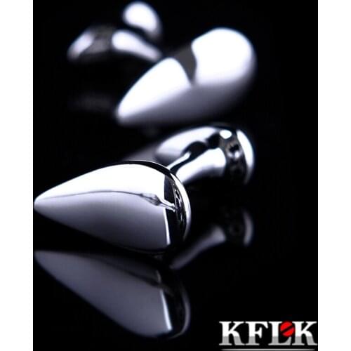 KFLK 2019 Luxury shirt cufflinks for mens Brand cuff buttons cuff link High Quality water drop shape abotoadura Jewelry