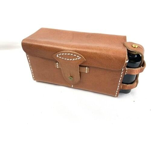 WW2 WWII Imperial Japanese Arisaka Type 38 Leather Ammo Pouch Without Oil Box SET Military collect