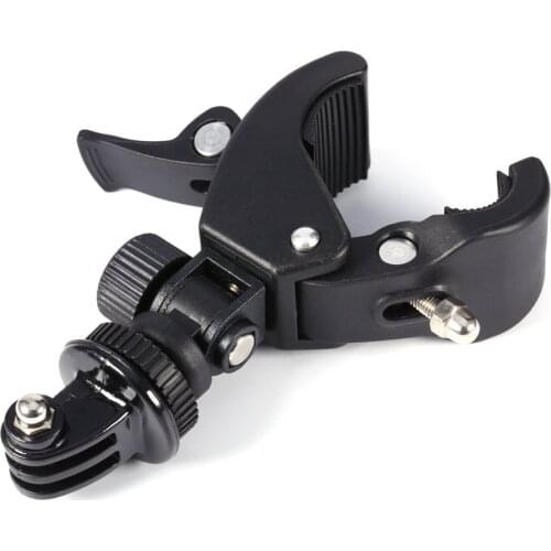 Black Bike Bicycle Motorcycle Handlebar Handle Clamp Bar Camera Mount Tripod Adapter For Gopro Hero 1 2 3 3+ 4