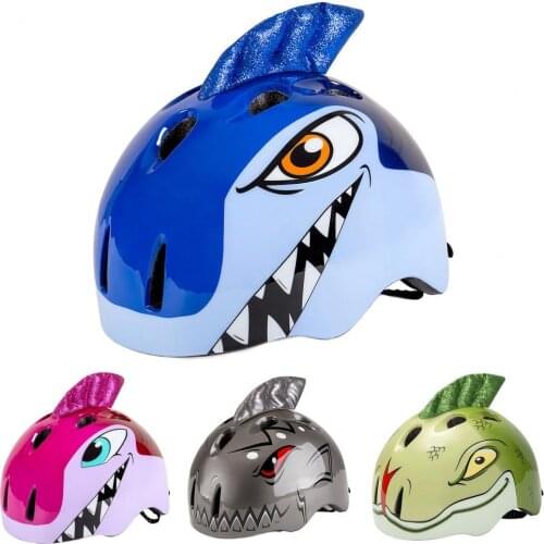 Hot Sale Shark Helmet Kids Road Bike Riding Helmets Funny Cute Cosplay Safety Bicycle Head Cap Sports Children Helmet