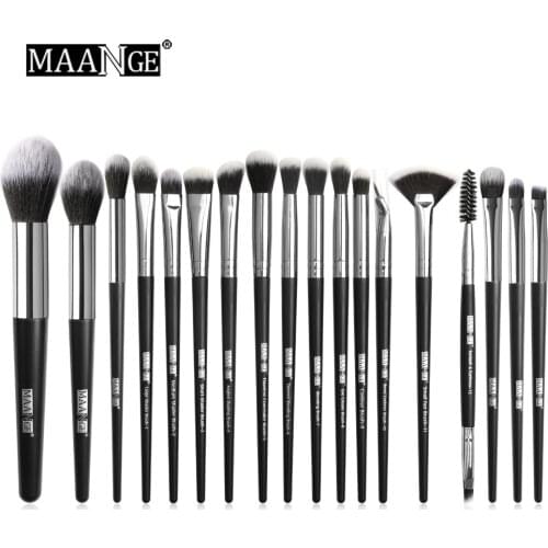 MAANGE 6/12/18Pcs Professional Makeup Brushes Set Powder Eye Liner Shade Natural Soft Synthetic Hair Make Up Brush Tools Kit