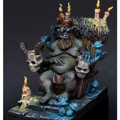 Unpainted Kit 1/32 54mm ancient warrior sit 54mm Resin Figure miniature garage kit